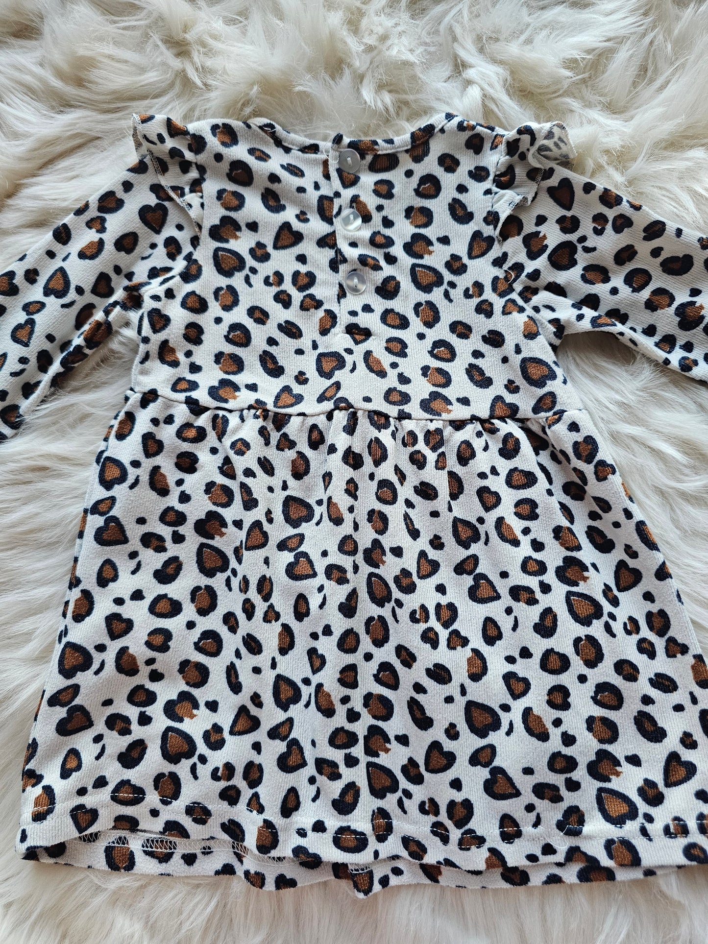 Ergee Leopard print long sleeve dress | 6-9m