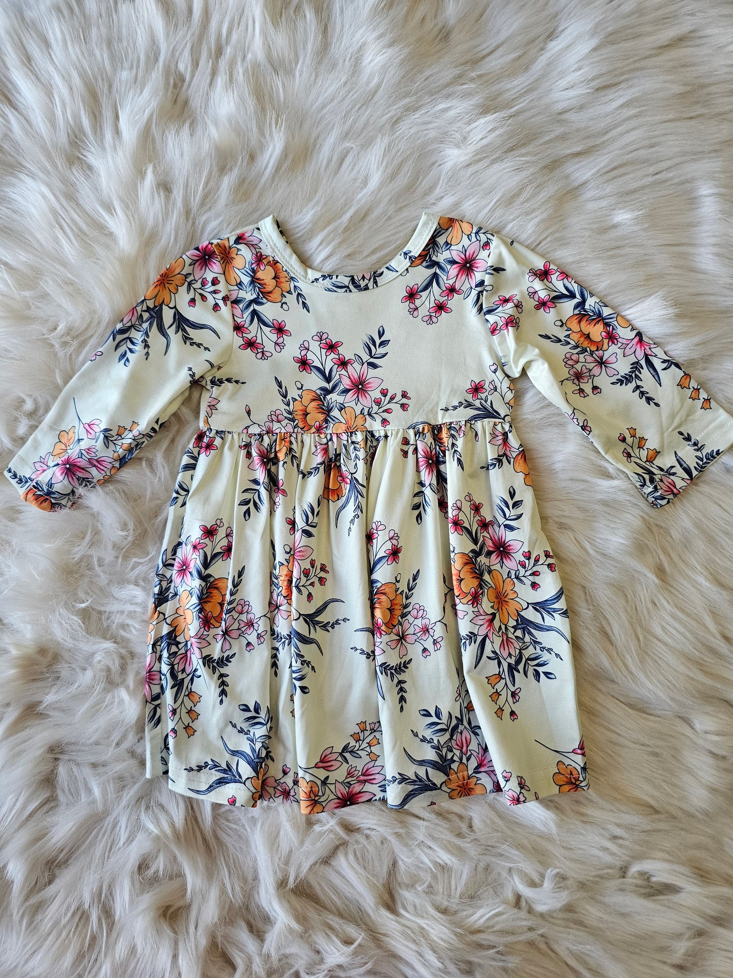 Floral long sleeve dress | 0-3m