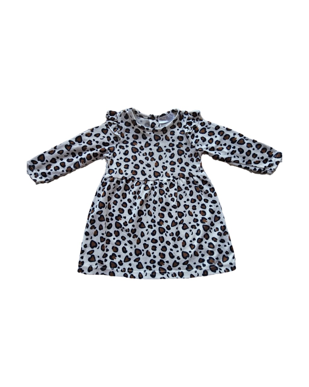 Ergee Leopard print long sleeve dress | 6-9m