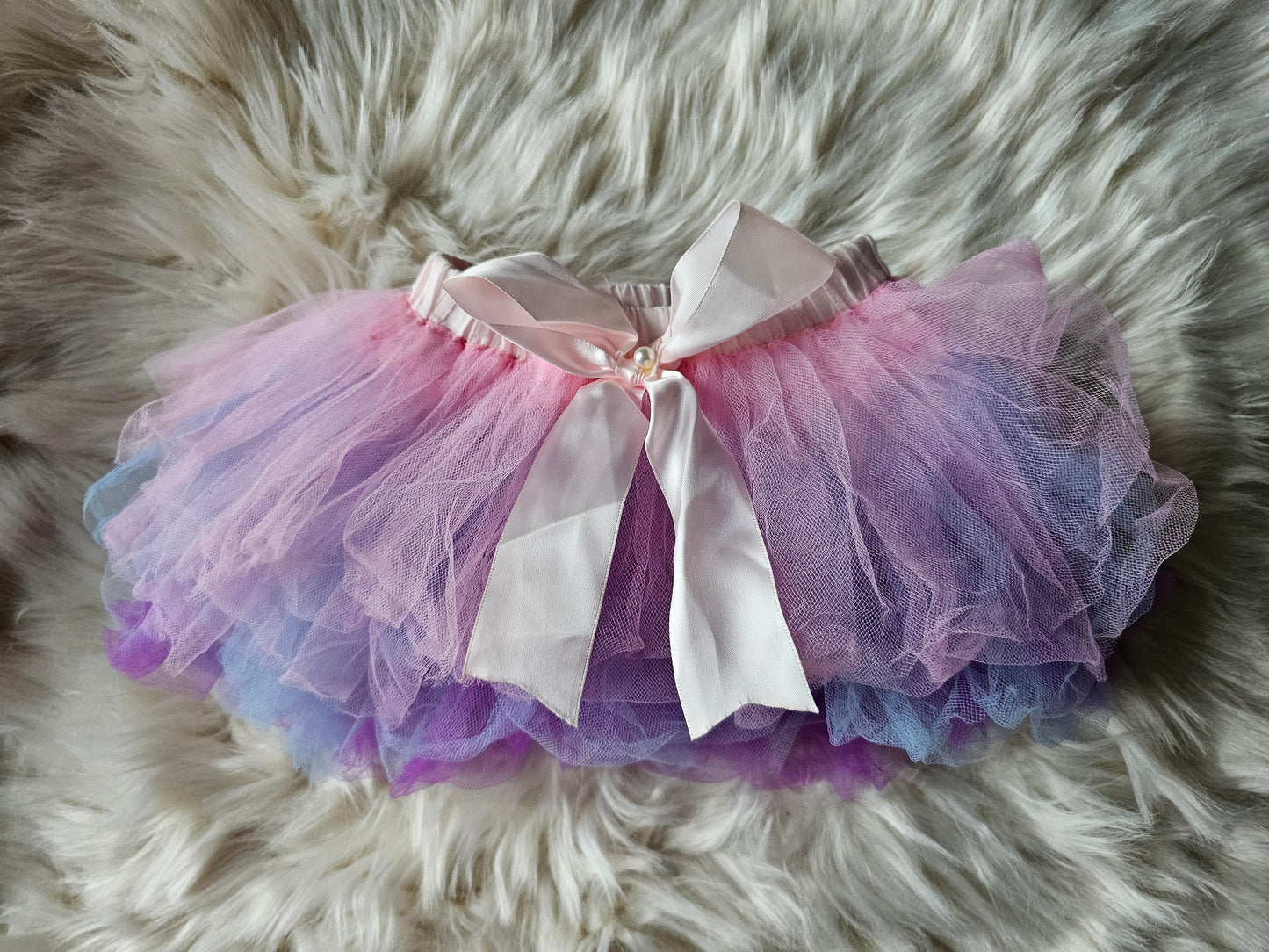 Mesh Skirt with ribbon| 12-18m