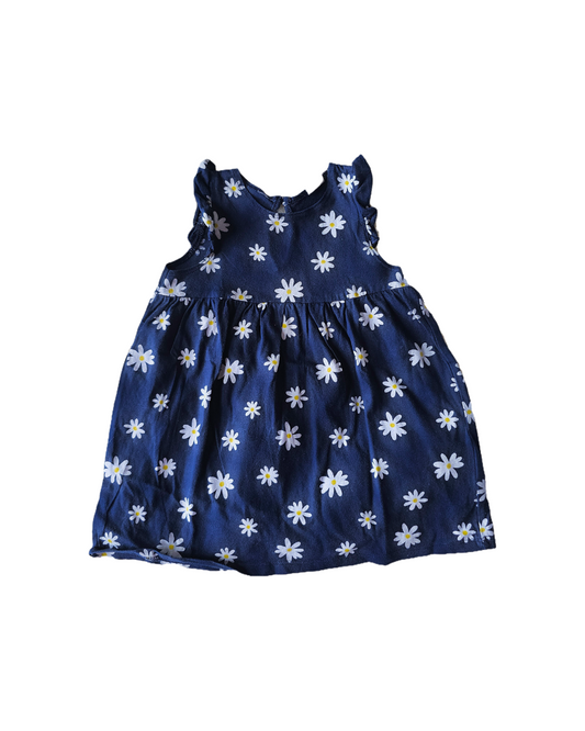 Ruffle-trimmed Jersey Dress - Dark blue/floral | 9-12m