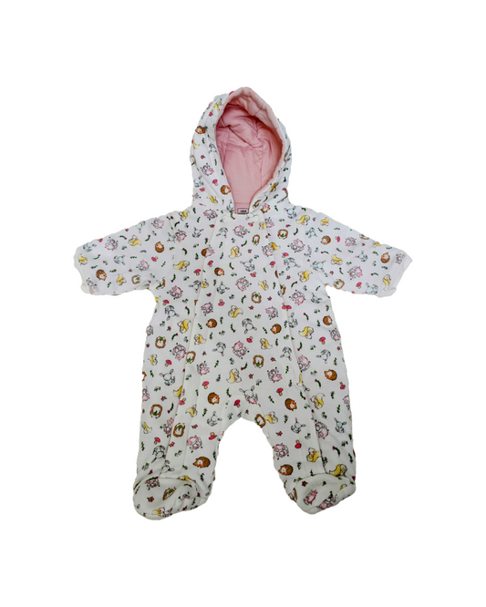 Mini Cuddles animal printed sleepsuit | NB