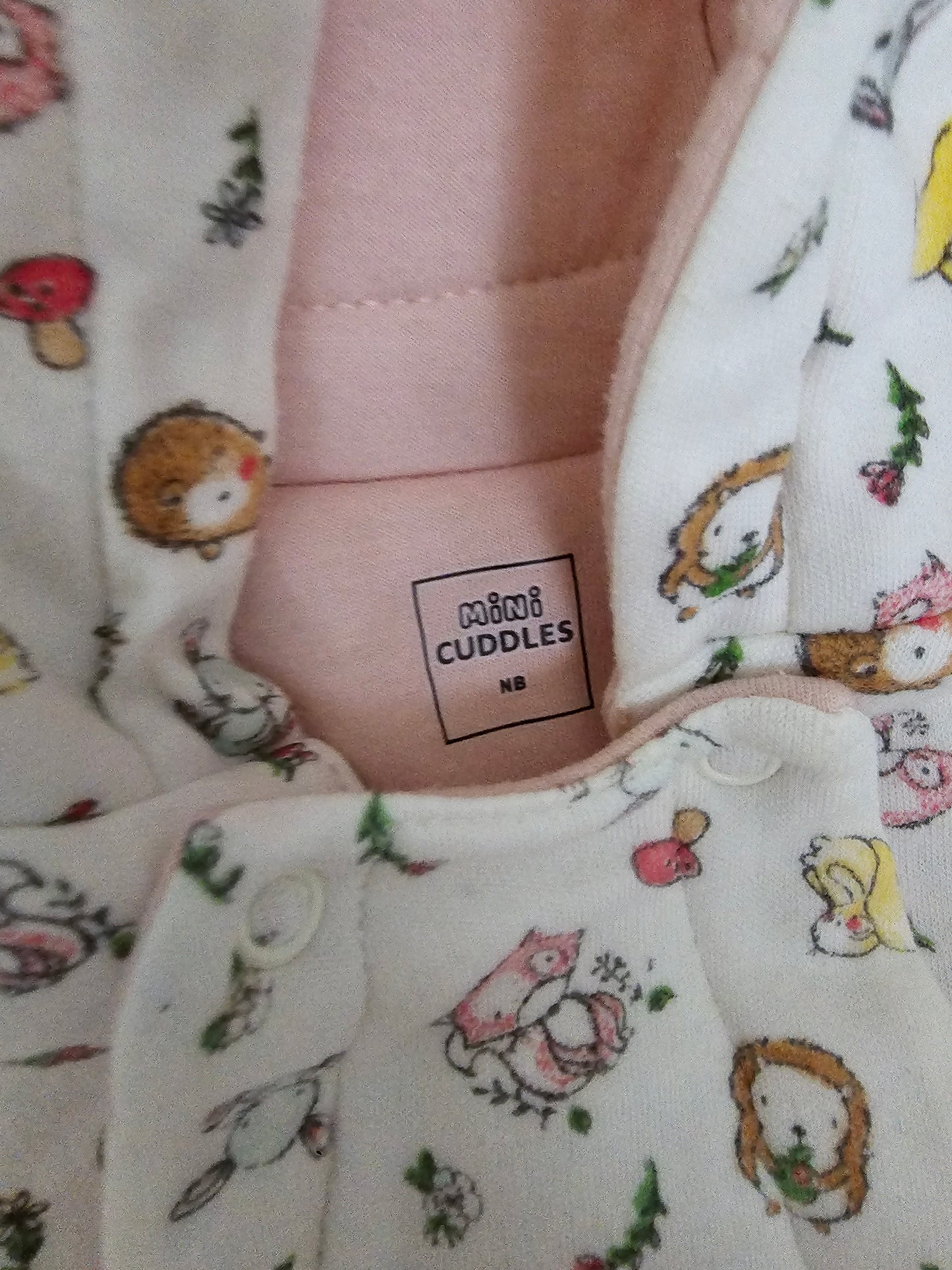 Mini Cuddles animal printed sleepsuit | NB