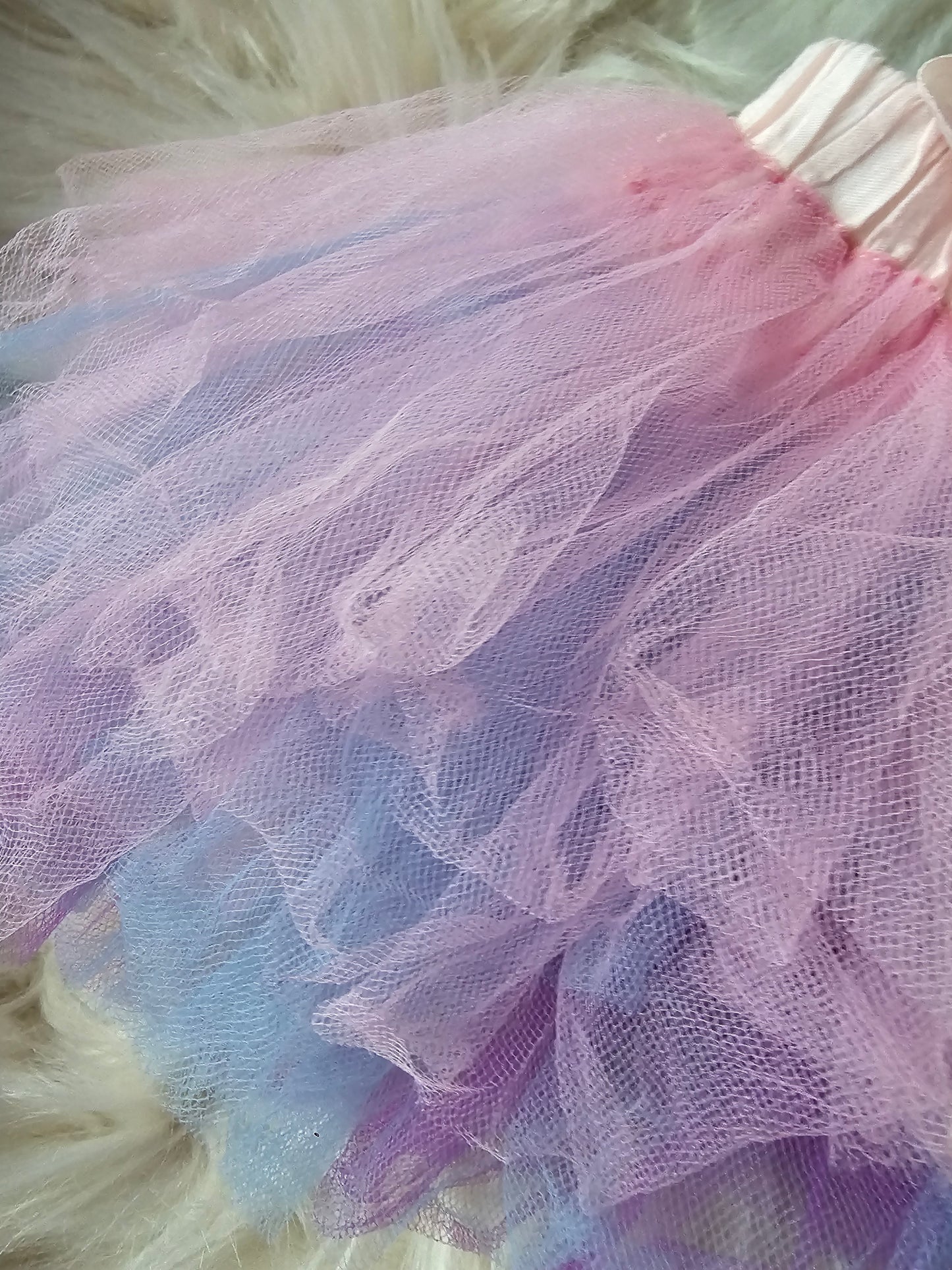 Mesh Skirt with ribbon| 12-18m