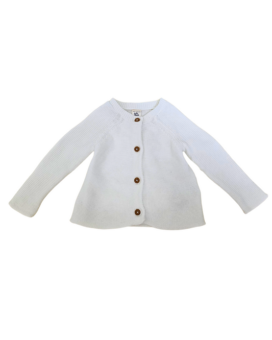 Baby B'gosh white cardigan | 12m